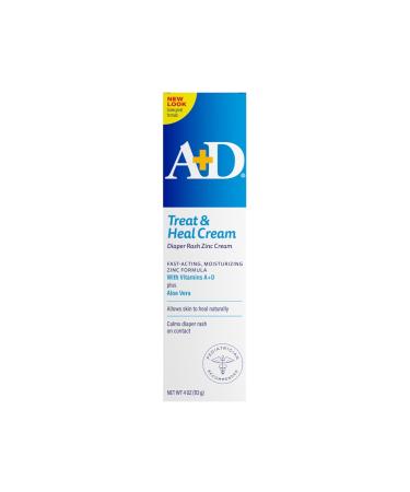 A+D Treat & Heal Diaper Rash Ointment 4 Ounce - Buy Online on GoSupps.com
