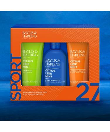 Baylis & Harding Citrus Lime & Mint Men's Shower Trio Gift Set - Vegan Friendly - Buy Online on GoSupps.com