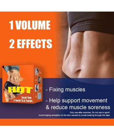 Akissos Heat Kinesiology Tape Pads - Pain Relief Patches for Back Shoulder Knee & Joint | 1-Second Heating 24-Hour Warm | 16.5 Feet Long - Buy Online on GoSupps.com