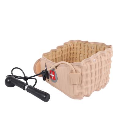 Bed lumbar vertebrae air decompression back belt ruid drain force waist protection belt pain lower lord boxes support fit for 29-49
