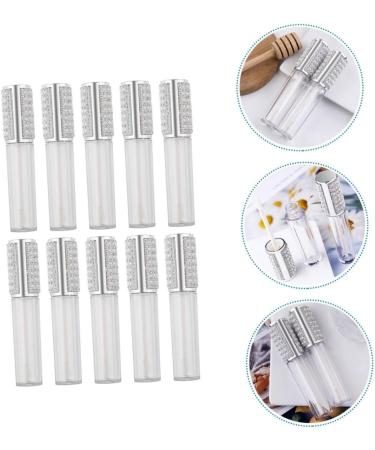 Sewroro Lot de 10 Tubes de Gloss L vres Vides 5 Ml Mini Bouteilles en Verre Transparent Rechargeables pour Maquillage DIY Beaut Soins Personnels - Buy Online on GoSupps.com