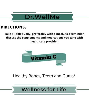 Dr. WellMe Vitamin C 500mg Chewable Tablets with Rose HIPS 60 Tablets for Immune & Bone Health for Adults Tropical Breeze Flavor - Gluten-Free Chewable Vitamin C Supplement 60ct - Buy Online on GoSupps.com