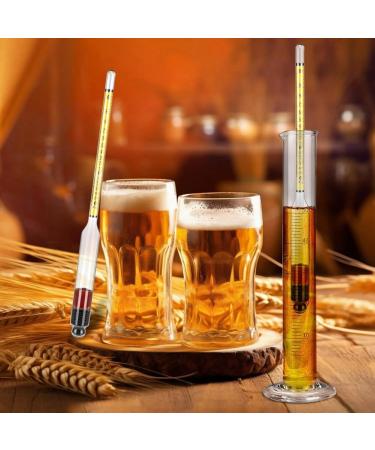 Loufy 4Pcs Hydrometer Alcohol Set Kit Alcohol Meter Set for Distilling Alcohol 0-200 Proof & 0-100 Tralle Specific Hydrometer - Buy Online on GoSupps.com