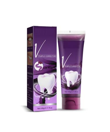Purple Teeth Whitening Toothpaste toothpaste White teeth tooth spots removal Color correction serum toothpaste for adult tooth whitening toothpaste toothpaste white teeth (1 pc) 60 g (1 Pack)