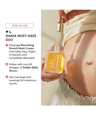 Evereden Nourishing Stretch Mark Cream 4.0 fl oz. & Golden Belly Serum 1.7 fl oz. & Soothing Belly Mask for Stretch Marks - 2nd/3rd Trimester Size 4 pack | 3 Item Bundle Set | Pregnancy Skincare - Buy Online on GoSupps.com