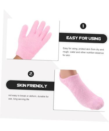Ipetboom 2 Pairs Gel Care Kit Skin Care Gloves Men Suits Mens Gloves Skin Care Kits Whitening Kit Socks for Men Cracked Foot Moisturizing Socks Women's Accessories Pink Heel Yarn - Buy Online on GoSupps.com