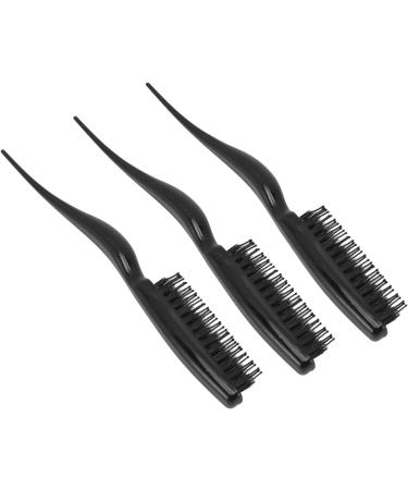 Teasing Hair Brush Portable Styling Comb Ergonomic Rat Tail Handle Home Travel (Black) - Buy Online on GoSupps.com