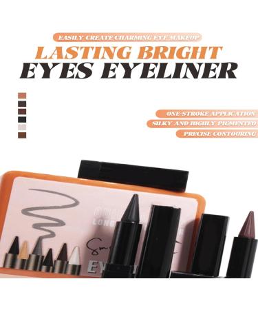Eyeliner Pencils 6Color NonSmudge Balm Naturally Long Lasting Eyeliner for Women Men Older Women Halloween Dates Stage Performance Holidays Party - Buy Online on GoSupps.com
