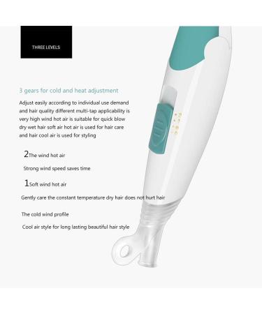 Hair Dryer Powerful Hair Dryer Travel Folding Hair Dryer House Dryer Hair Dryer Student Bedroom Hot and Cold/Green (Green) - Buy Online on GoSupps.com