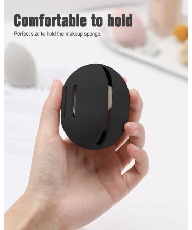 FERYES 2 PCS Makeup Sponge Holder - Silicone Beauty Blender Case for Travel | Black & Brown Makeup Sponge Organizer - Buy Online on GoSupps.com