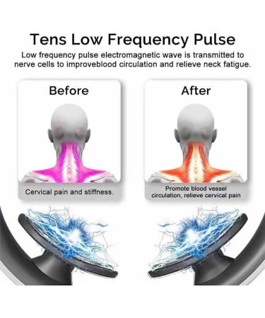 Relaxnecker Portable Neck Massager - Heated Pain Relief 4 Modes & 15 Levels of Intensity - Ideal for Neck Pain Relief - Buy Online on GoSupps.com