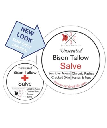 Big Crazy Buffalo Pure Bison Tallow Salve - Unscented Body Butter for Full Body Hydration | Replaces Lotion for Cracked, Dry, Itchy Skin - Buy Online on GoSupps.com