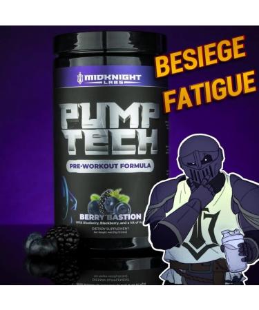 Midknight Labs Pump Tech Pre-Workout - Extreme Pumps Focus Energy Performance - L-Citrulline Betaine L-Tyrosine Alpha-GPC Caffeine Theobromine Huperzine A - 440.37g (Berry Bastion) - Buy Online on GoSupps.com