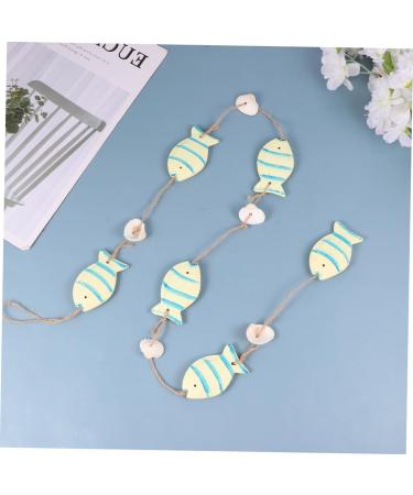 STOBAZA 1 Pc Shell Hanging Decorations Seashells for Decorating Wood Trim Curtain The Mediterranean Yellow 102X4.2CM - Buy Online on GoSupps.com