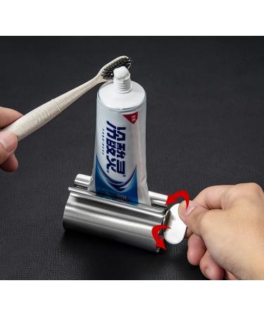 Guokoo Toothpaste Squeezer Metal Toothpaste Tube Wringer Seat Holder Stand for Toothpaste Hand Cream or Mustard Sauce (Stainless Steel) 1 - Buy Online on GoSupps.com