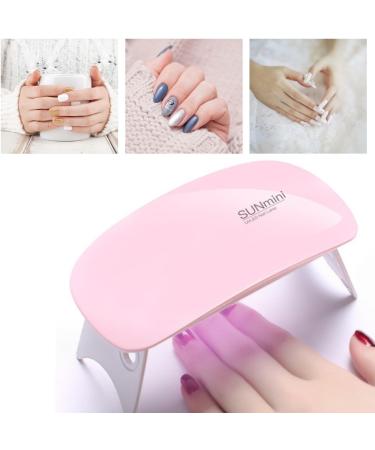 Mini Nail Lamp Portable LED Nail Lamp 6W Nail Gel Dryer DIY Art Nails Tool for Women and Girls Manicure (Pink) - Buy Online on GoSupps.com