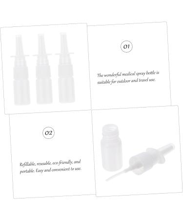 Didiseaon 10ml Bottle Collection - Set of 20 Empty Refillable Atomizers for Saline Water - Oils Medical and Travel Use Ideal for Skin Care and Hair Sprays Durable White - Buy Online on GoSupps.com