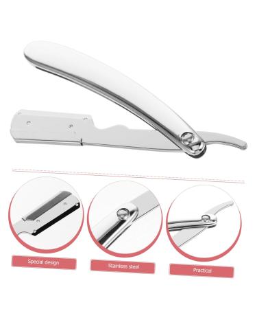 Frcolor Straight Edge Razor for Men - Stainless Steel Manual Blade Holder for Hairdressers & Eyebrow Trimming - Premium Quality Beard Razor - Buy Online on GoSupps.com