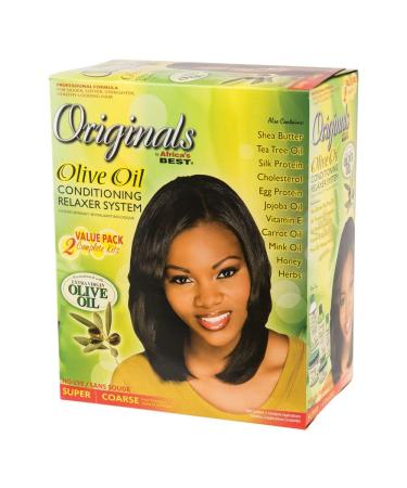 Originals By Africa's Best Olive Oil Conditioning Relaxer System 2-Pack, Helps Repair, Rebuild and Restore Your Hair's Elasticity and Softens & Shines, Designed for Coarse Hair Textures - Buy Online on GoSupps.com