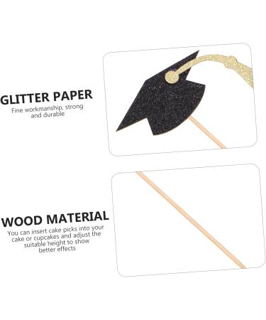 Warmhm 13pcs Graduation Season Cake Insert Dessert Toppers Cardstock Topper 2021 Graduation Party Decorations Graduation Cupcake Picks Graduate Toothpick Glitter Paper Card Stock - Buy Online on GoSupps.com