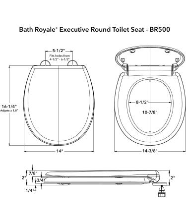 Bath Royale White Round Soft Close Toilet Seat with Lid - Comfortable, Durable, Sturdy & Stain-Resistant - Fits All Toilet Brands - Buy Online on GoSupps.com
