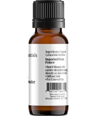 Premium Organic French Lavender Essential Oil | Imported from France - 100% Pure | Undiluted Therapeutic Grade | Aromatherapy | Perfect for Diffusers | Lavandula Dentate (10ml) - Buy Online on GoSupps.com