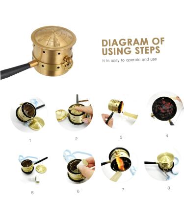 Healeved 3 Sets Moxibustion Box - Moxa Massage Tower Neck Roll Moxa Stick Holder & Kegel Burner Tank - Pure Copper Massage Devices for Wellness - Buy Online on GoSupps.com