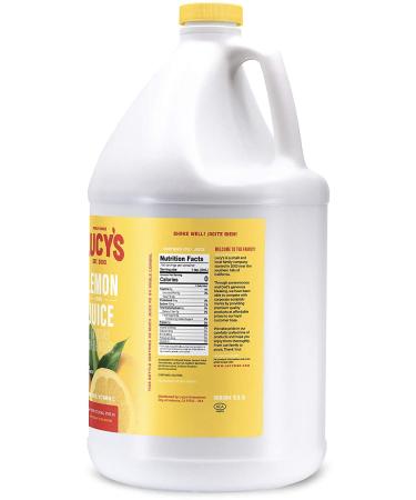 Lucy's Family Owned Lemon Juice 1 Gallon (128oz.) - Freshly Squeezed Citrus Juice - Buy Online on GoSupps.com