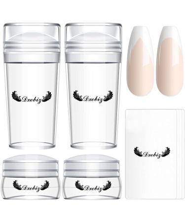 Facynde 8 Pcs Nail Art Stamper Set - Silicone French Nail Stamps for Perfect Manicure & Nail Polish Art - Buy Online on GoSupps.com