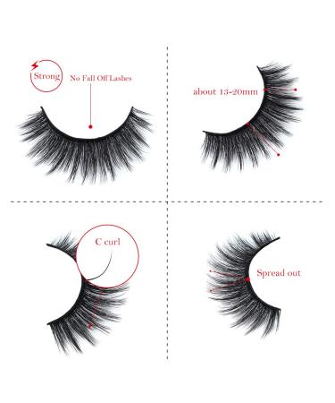 Arison 3D False Eyelashes - Reusable Long & Thick Handmade Dramatic Lashes (D42) | 3 Pairs for Stunning Makeup - Buy Online on GoSupps.com