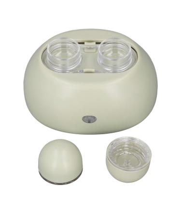 WOOXKEHM contact lens cleaner fully automatic portable contact lenses cleaning device one touch operation suitable for disposal of soft/colored contact lenses (green)