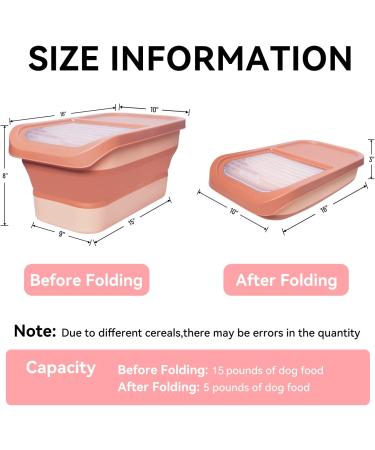 Collapsible Dog Food Storage Container 10-13 LB - Large Airtight Pet Cat Food Bin with Lids, Measuring Cup, Silicone Bowl - Red - Buy Online on GoSupps.com
