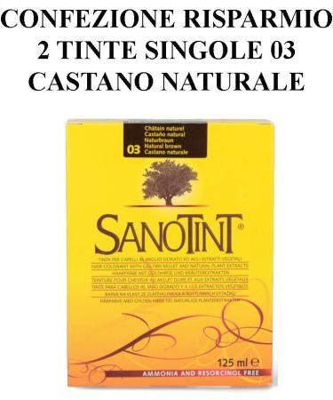  Sanotint SANOTINT Classic Colour 03 Natural Chestnut - 2 Boxes - 2 x 125ml - Buy Online on GoSupps.com