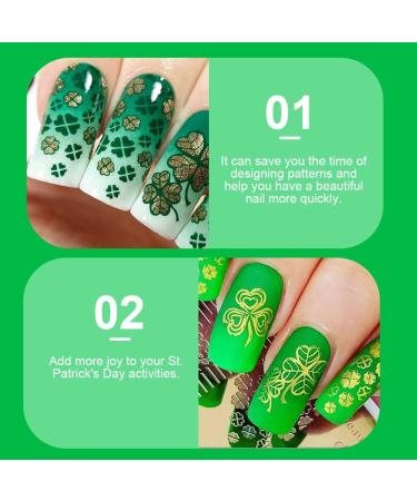 EXCEART Nail Art Stamp Set - 2pcs Patrick's Day Stamping Templates for Manicure | Metal Nail Printing Plates - Buy Online on GoSupps.com