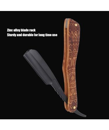 High-Quality Manual Blade Holder | Solid Rosewood Straight Blade Holder with Comfortable Clip-On Handle for Effortless Shaving - Buy Online on GoSupps.com