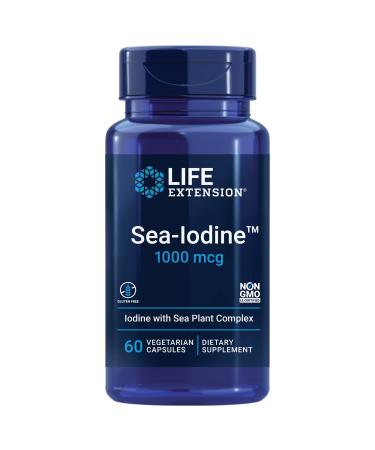 Life Extension Taurine 1000mg and Sea-Iodine 60 Capsules Supplement Bundle Taurine + Sea-Iodine