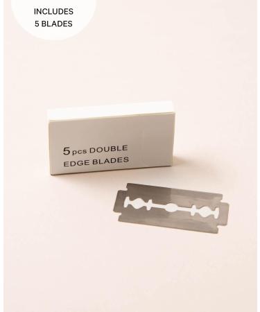 Noya Razor Plane - Metal Razor in Silver for Skin-Friendly Zero Waste Shave | Unisex Face & Body Care | Includes 5 Blades - Buy Online on GoSupps.com