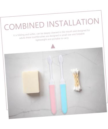 Partykindom 20 Stk Travel Toothbrush Set - Collapsible Toothbrushes with Travel Case for Adults | Perfect Travel Tooth Cleaning Essentials - Buy Online on GoSupps.com