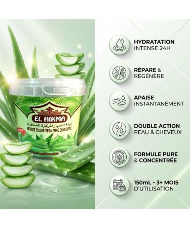 Beurre d Alo Vera Pur & Concentr 150mL Natureluxy | Soin Hydratant & R parateur Peau & Cheveux | Apaisant & Nourrissant - Buy Online on GoSupps.com