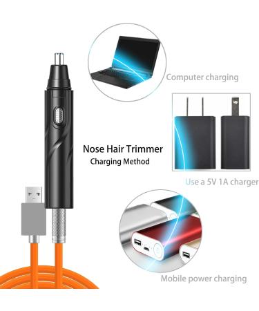 2024 Rechargeable Nose Hair Trimmer - Painless Removal & 6 Earpicks - Speed Rotation Motor - Black | International Shipping - Buy Online on GoSupps.com