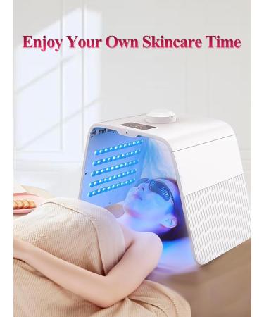 LED Face Light Therapy Mask Spray Deep Hydration 7 Colors LED Face Mask for Acne Treatment Foldable Lightweight Facial Red Light Therapy for Home Beauty Salon - Buy Online on GoSupps.com