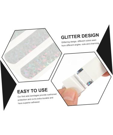 NOLITOY 20pcs Glitter Bandages - Cartoon Printing Plasters for Daily Use | Bulk Funny Travel Accessories 7.2x1.9cm - Buy Online on GoSupps.com