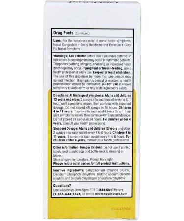 MediNatura ReBoost Decongestion Spray 0.68 fl oz - Fast Relief for Nasal Congestion - Buy Online on GoSupps.com