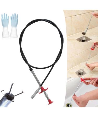 Sewer Cleaning Hook & No Need for Chemicals Bendable Hose Kitchen Drain Cleaning Hook for Litter Pick Snake Drain Clog Remover for Sewer Toilet Kitchen Sink (300cm/118.1in)