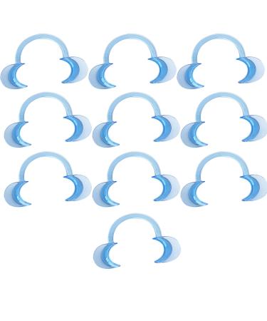 10 pieces of medium C-shaped dental cheek holder Dental mouth opener lip holder for tooth whitening mouth protection player blue