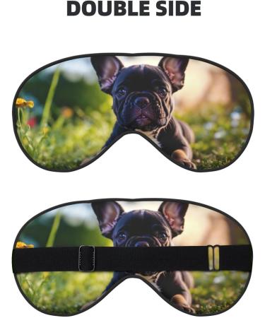 Cute Black Pug Dog Print Soft Eye Mask | Sleep Mask for Women & Men | Travel Comfort - Buy Online on GoSupps.com