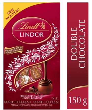 Lindt LINDOR Double Chocolate Truffles 150-Gram Bag Individually Wrapped Squares - Buy Online on GoSupps.com