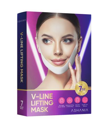 Ashania Double Chin Reducer V Line Lifting Face Mask Double Chin Eliminator Slimming Face Lift Strap Double Chin Skin Care 7 Piece