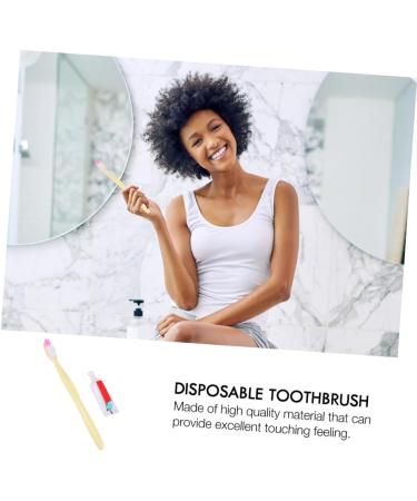 200 Disposable Toothbrushes Set - Travel-Friendly Waterproof Toothbrushes for School & Office | Multi-Color Pack - Buy Online on GoSupps.com