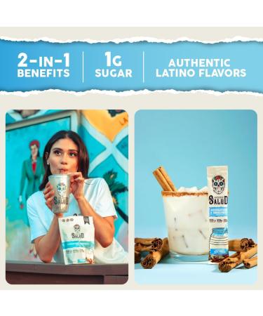 Salud 2-in-1 Hydration & Immunity Electrolytes Powder - Horchata Jamaica Drink Mix Elderberry Vegan Low-Calorie Non-GMO - 15 Servings - Buy Online on GoSupps.com